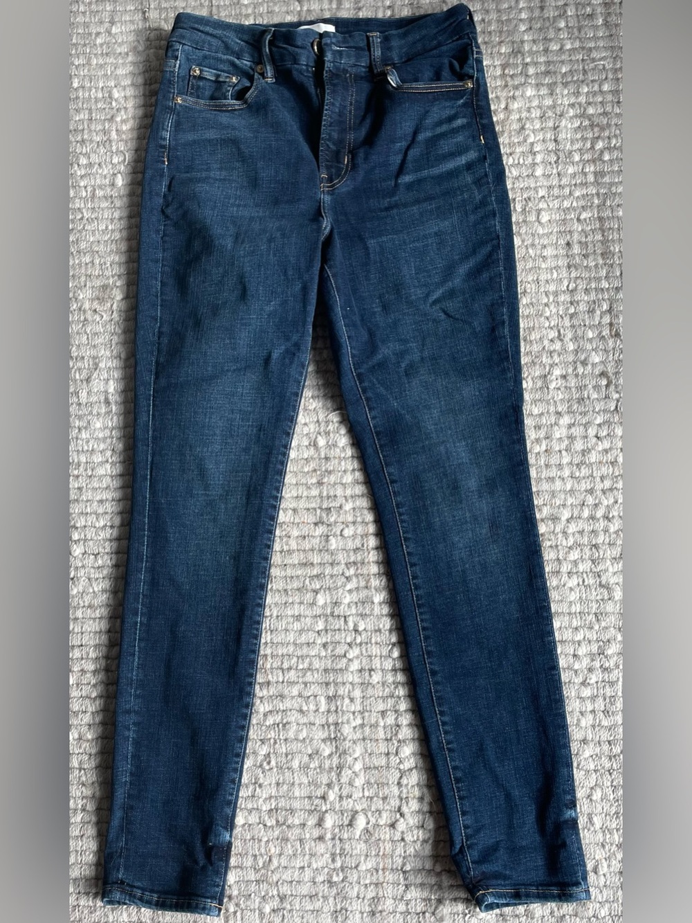 H&M Dark Blue Denim Jeans with Gold Hardware